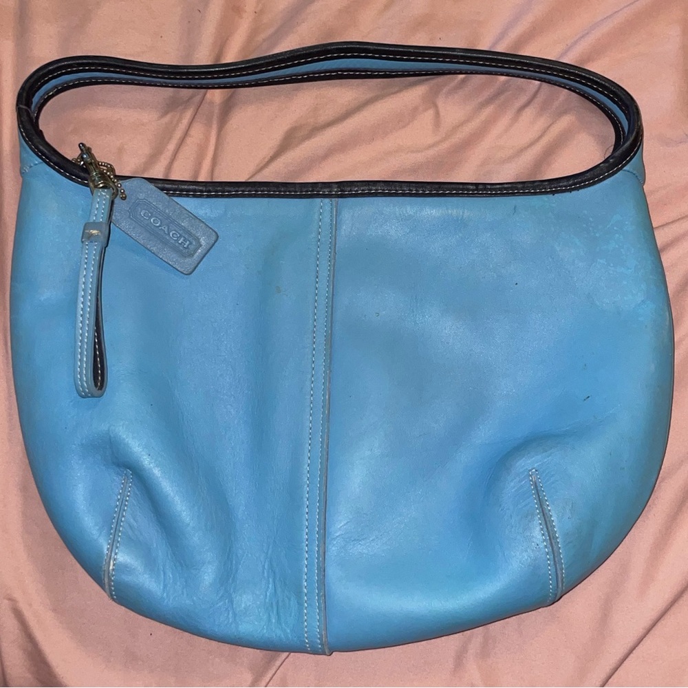 Light Blue Coach Ergo Hobo Shoulder Bag